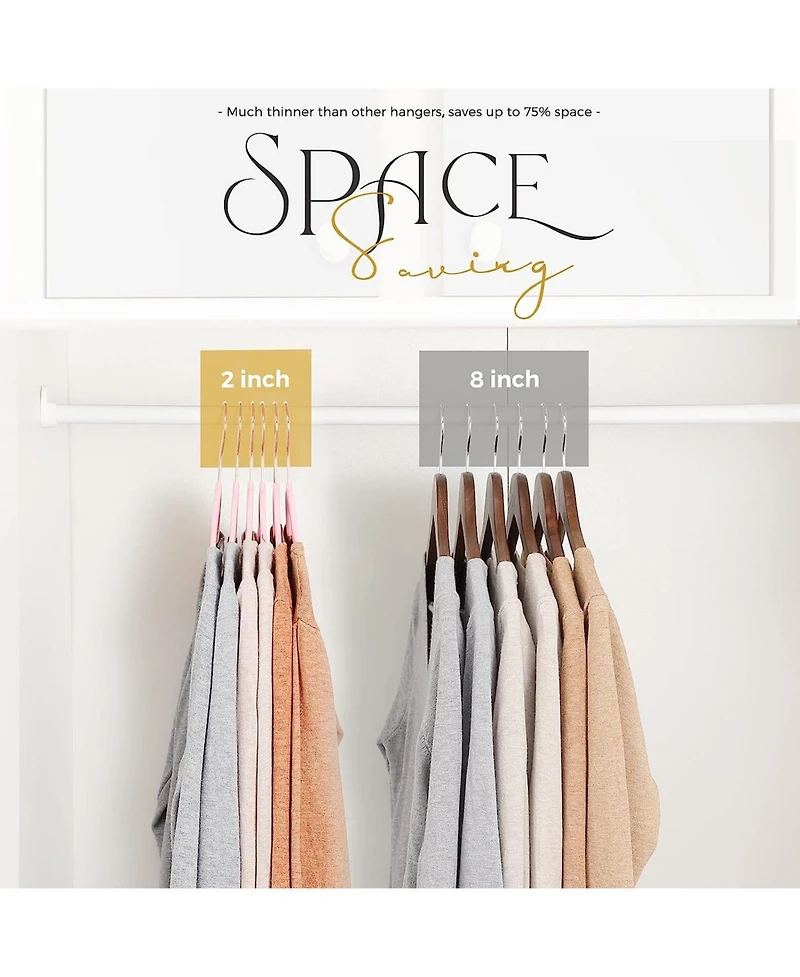 17.5 Inch Gold Hook Velvet Hangers