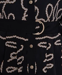 Karl Lagerfeld Paris Women's Printed Long Sleeves Dress