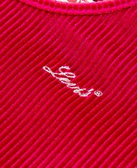 Levi's Toddler Girls 2-Piece Long Sleeve Top and Wide Pants Velour Set