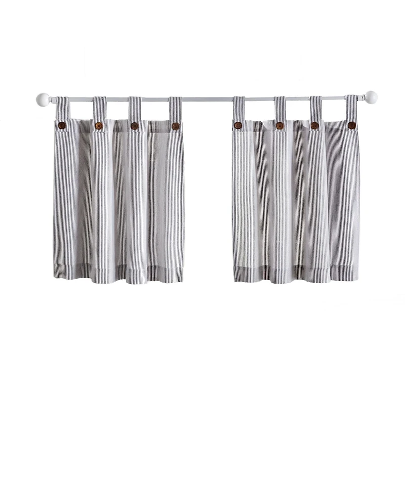 Elrene Home Fashions Tucker Ticking Stripe Window Tier Set