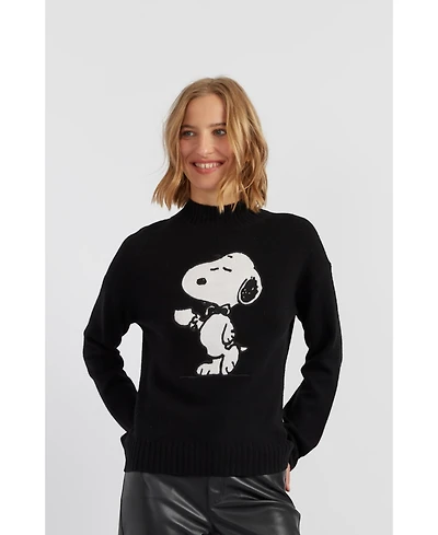Chinti & Parker Women's Wool-Cashmere Tea Time Snoopy Sweater