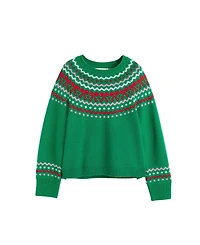 Chinti & Parker Women's Wool-Cashmere Bow Fairisle Sweater