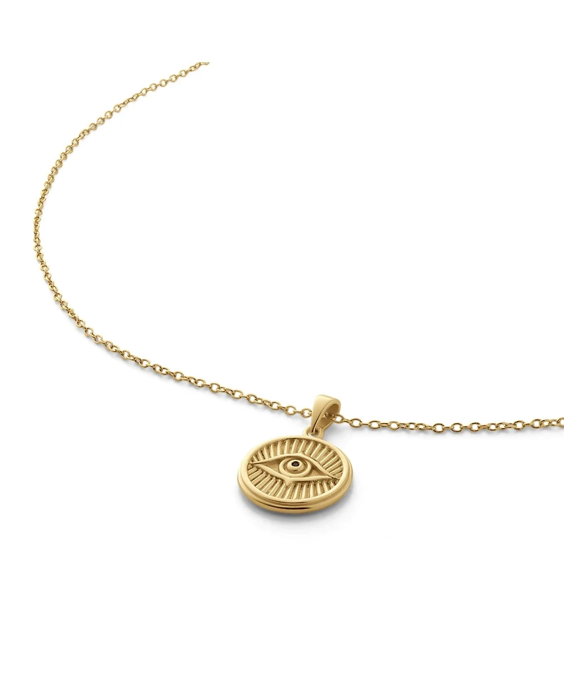 Vincero Women's Evil Eye Necklace in Sterling Silver with 15.5" Chain and Extender