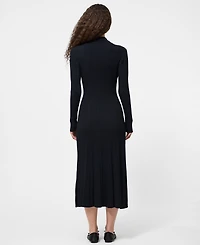 French Connection Women's Crinkle Knit Midi Dress
