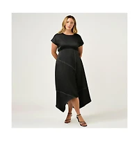 Estelle Plus Josephine Contrast Stitch Dress