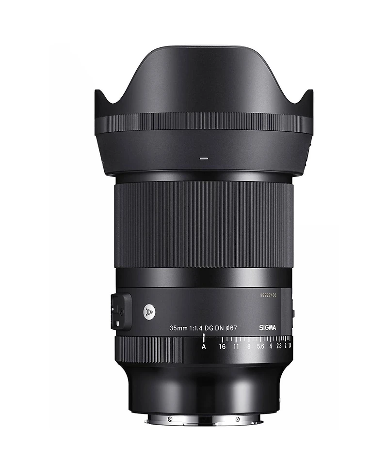 Sigma Af 35mm f/1.4 Dg Dn Art Lens for L Mount Bundle with Corel Pc Software Kit, 67mm Filter Kit, Pouch, Lens Cleaner, Cleaning Kit, Lens Cap Tether