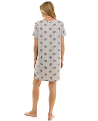 Roudelain Women's Short Sleeve Printed Sleepshirt