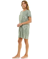 Roudelain Women's Short Sleeve Printed Sleepshirt