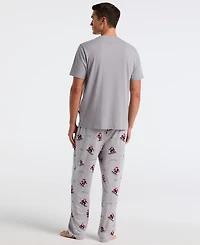 Perry Ellis Portfolio Men's Deluxe Snowboard Santa Print Sleep Pants