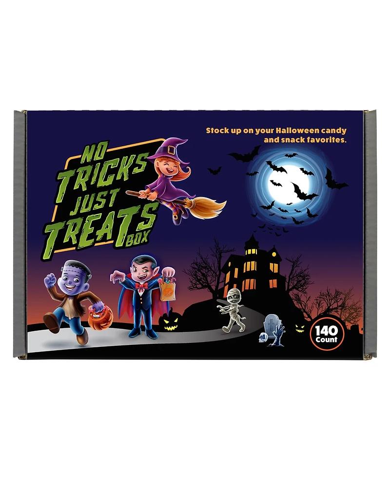 SnackBoxPros No Tricks, Just Treats Halloween Candy and Chocolate Box Set, 140 Pieces
