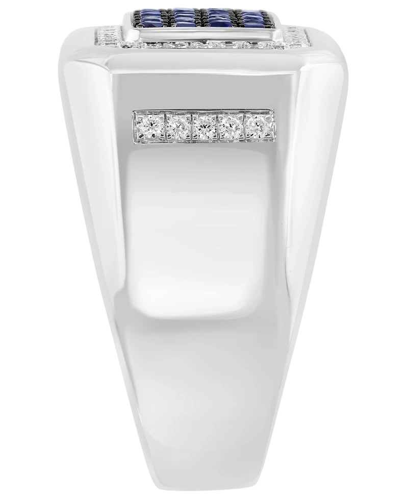 Effy Collection Sapphire (3/4 ct. t.w.) and White Zircon (5/8 ct. t.w.) Ring in Sterling Silver