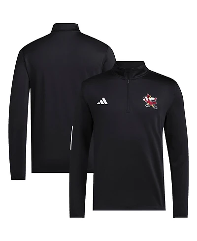 Adidas Men's Black Louisville Cardinals Strategy Half-Zip Golf Jacket