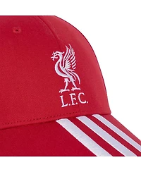 Adidas Men's and Women's Red Liverpool Three-Stripe Dad Adjustable Hat