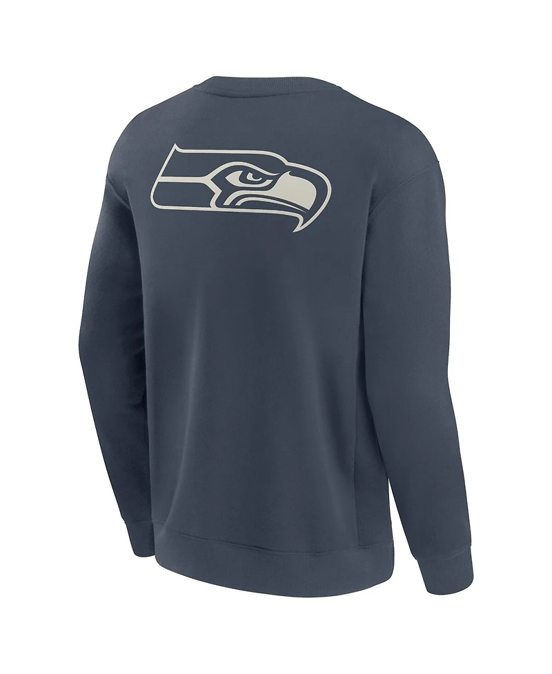 Fanatics Men's Navy Seattle Seahawks Elements Future Ground Lettering Pullover Sweatshirt