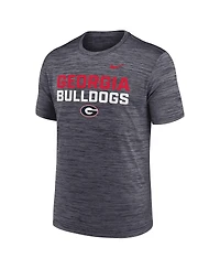 Nike Men's Black Georgia Bulldogs Campus Center Stack Velocity Performance T-Shirt