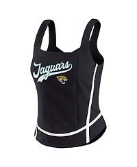 Wear by Erin Andrews Women's Black Jacksonville Jaguars Square Neck Tank Top
