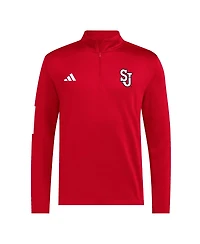 Adidas Men's Red St. John's Storm Half-Zip Pullover Golf Jacket