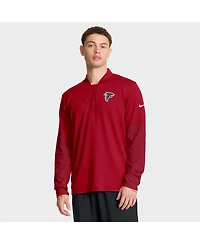 Nike Men's Red Atlanta Falcons Sideline Dri-fit Half-Zip Pullover Sweatshirt