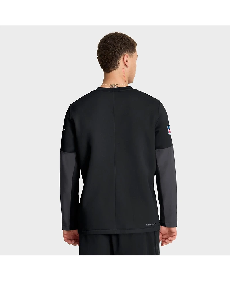 Nike Men's Black Las Vegas Raiders Sideline Scripted to Win Performance Long Sleeve T-Shirt