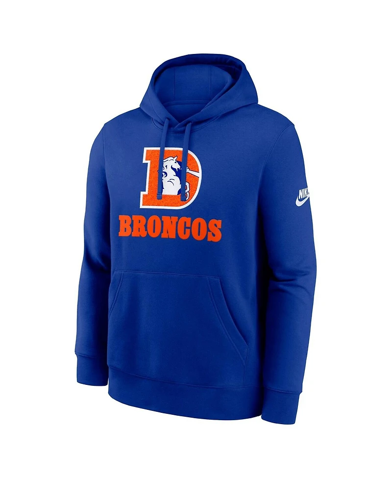Nike Men's Royal Denver Broncos Best Season Rewind Club Pullover Hoodie