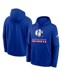 Nike Men's Royal New England Patriots Best Season Rewind Club Pullover Hoodie