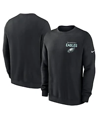 Nike Men's Black Philadelphia Eagles Primetime Club Fleece Pullover Sweatshirt