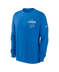 Nike Men's Blue Detroit Lions Primetime Club Fleece Pullover Sweatshirt
