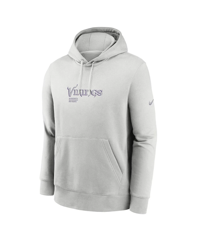 Nike Men's Gray Minnesota Vikings Edge Pack French Terry Club Pullover Hoodie