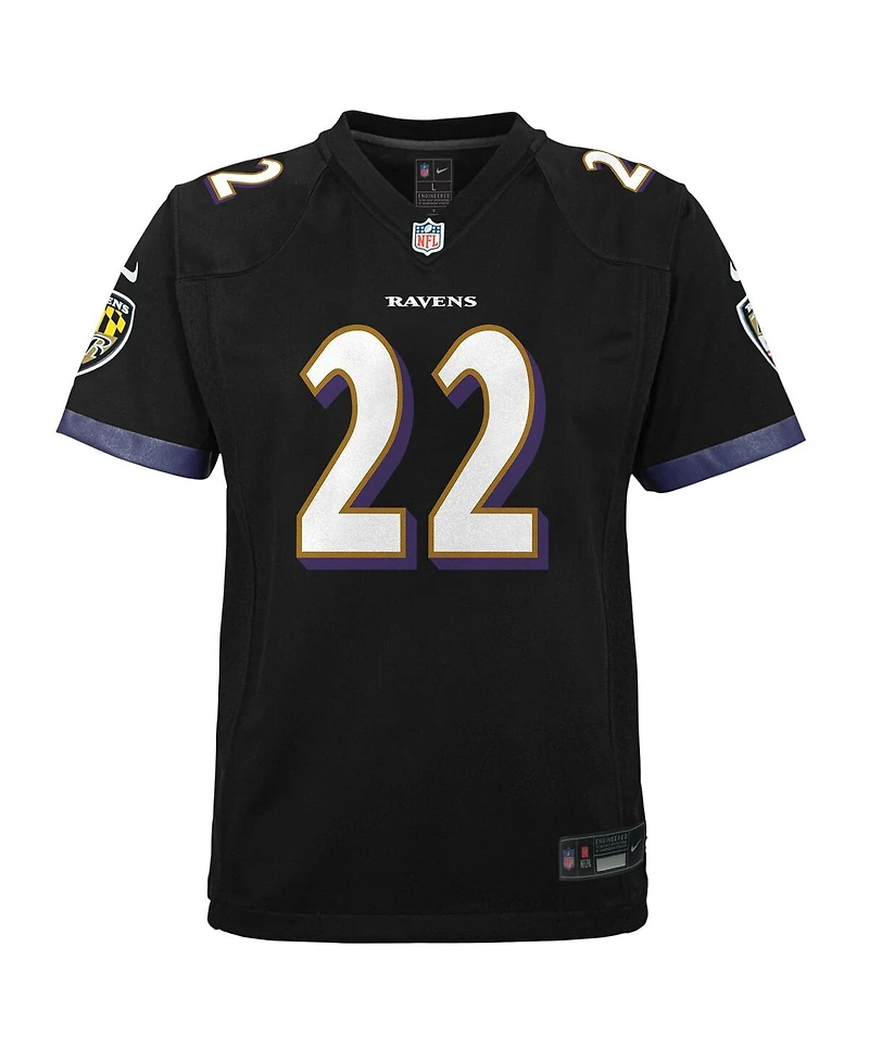 Nike Big Boys and Girls Derrick Henry Black Baltimore Ravens Team Game Jersey