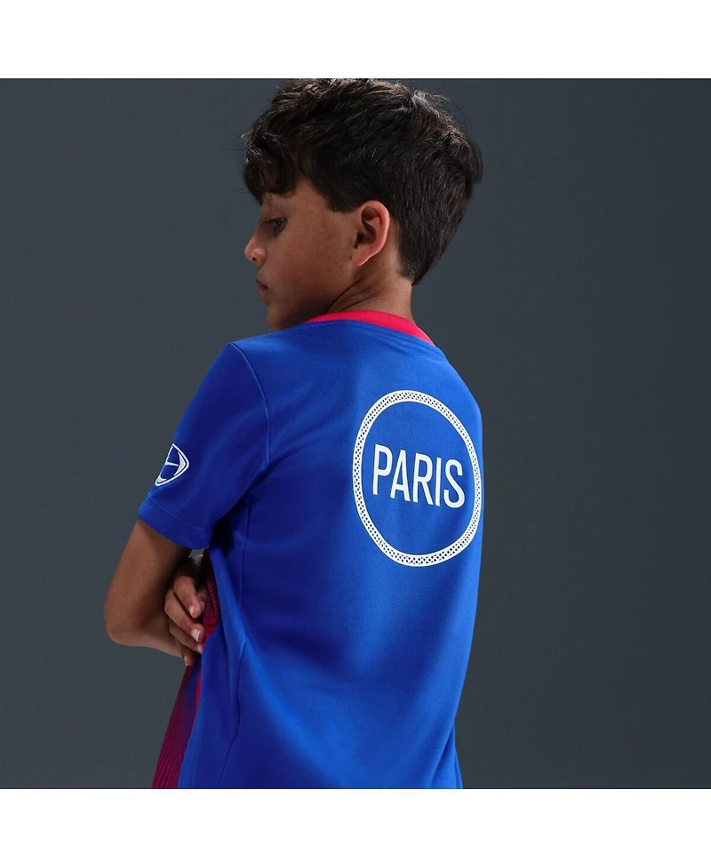 Nike Big Boys and Girls Royal Paris Saint-Germain 2025/26 Third Academy Pro Pre-Match Performance Jersey