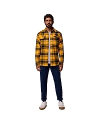 Columbia Men's Gold Iowa Hawkeyes Flare Gun Omni-Wick Flannel Long Sleeve Button-Up Shirt