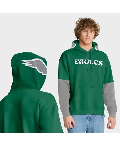 Fanatics Men's Kelly Green Philadelphia Eagles Helmet Retro Pullover Hoodie