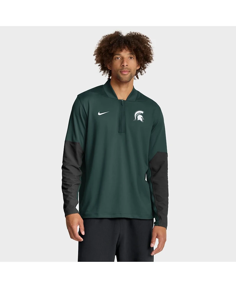 Nike Men's Green Michigan State Spartans One Goal Performance Half-Zip Pullover Sweatshirt