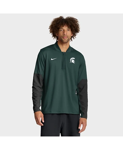 Nike Men's Green Michigan State Spartans One Goal Performance Half-Zip Pullover Sweatshirt