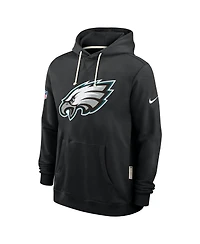 Nike Men's Black Philadelphia Eagles Sideline Standard Issue Initial Home Dri-fit Hoodie