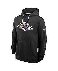 Nike Men's Black Baltimore Ravens Sideline Standard Issue Initial Home Dri-fit Hoodie