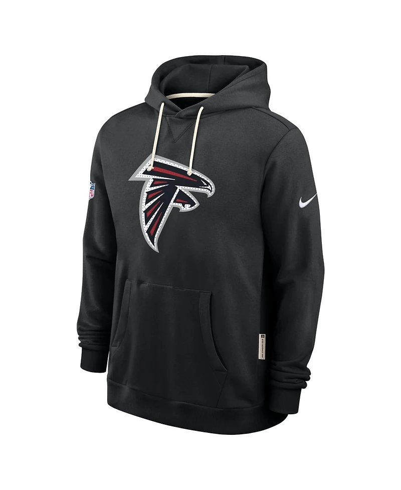 Nike Men's Black Atlanta Falcons Sideline Standard Issue Initial Home Dri-fit Hoodie