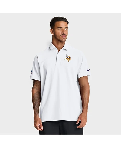 Nike Men's White Minnesota Vikings Sideline City Pride Woven Performance Polo Shirt