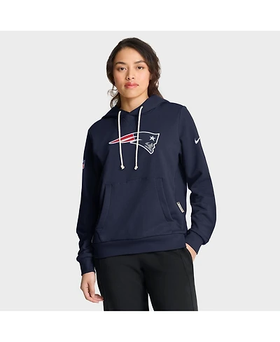 Nike Women's Navy New England Patriots Sideline Standard Issue Initial Home Dri-fit Hoodie