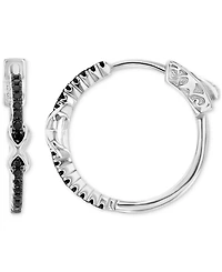 Macy's Cubic Zirconia Hoop Earrings Sterling Silver