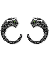 Macy's Black Spinel and Chrome Diopside Earrings (0.01 ct. t.w.) in Sterling Silver