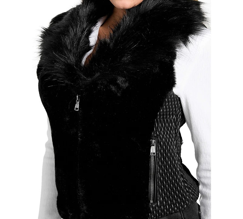 Guess Women's Amari Sleeveless Faux Fur Vest