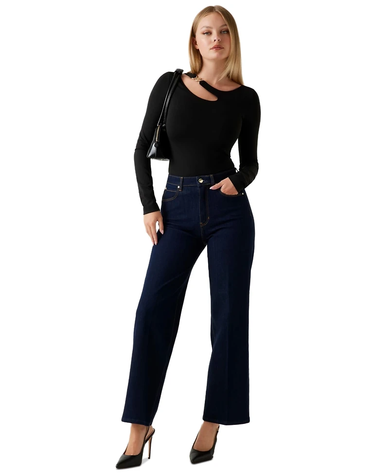 Guess Women's Eleanor Long-Sleeve Buckle Top