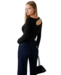 Guess Women's Eleanor Long-Sleeve Buckle Top