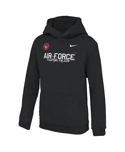 Nike Big Boys and Girls Black Air Force Falcons Apls Fighting Falcon Collection Club Fleece Hoodie