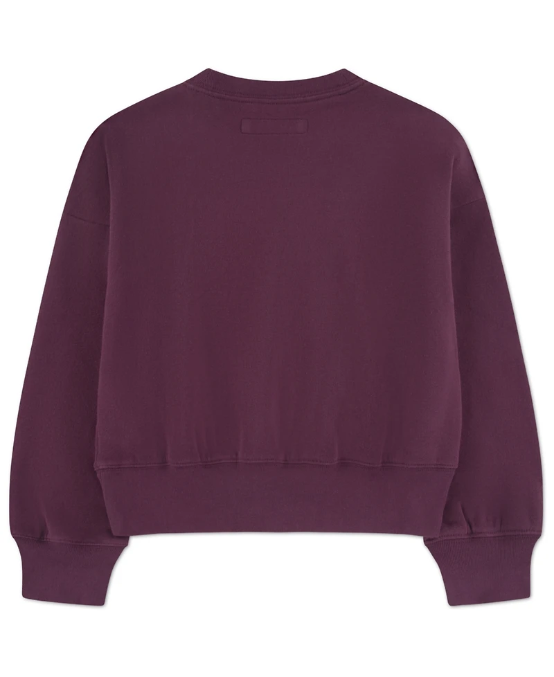 abercrombie kids Girls Multicolor Logo Crew Sweatshirt