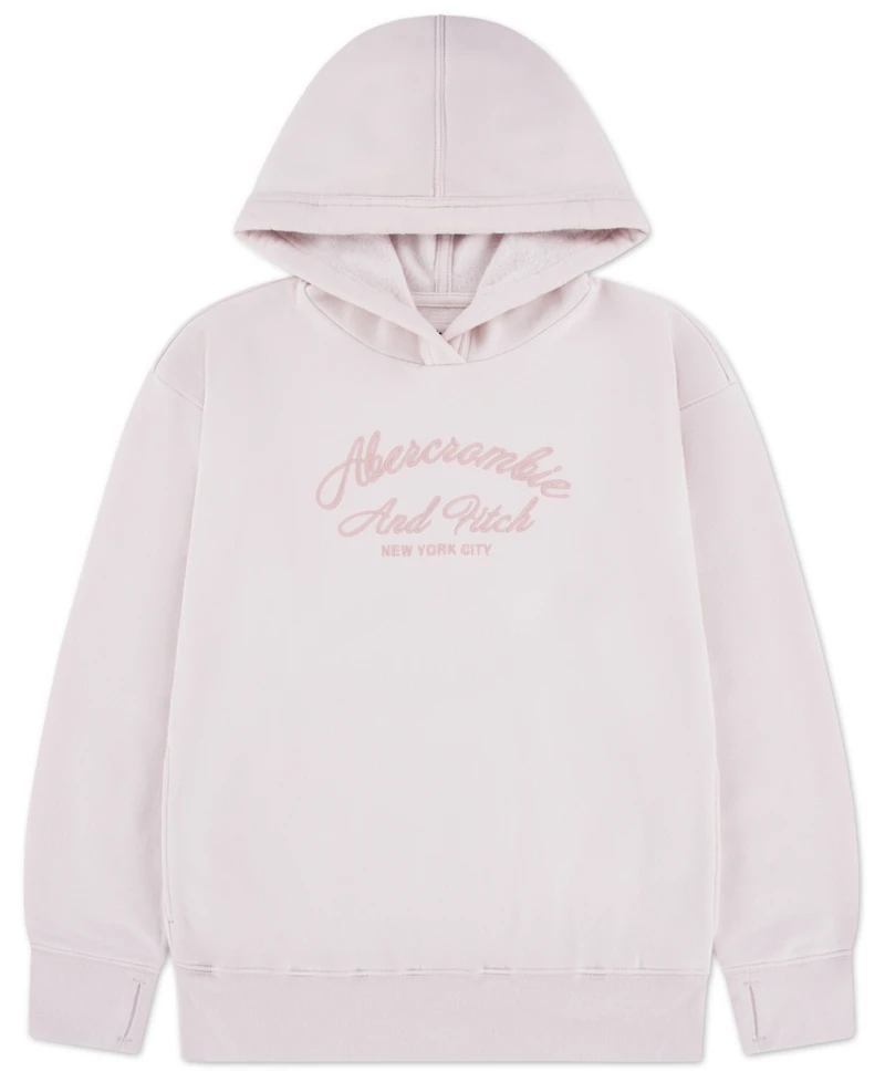 abercrombie kids Girls Logo Script Pullover Hoodie