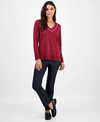 Jm Collection Petite Embellished Tunic Sweater, Macy's Exclusive