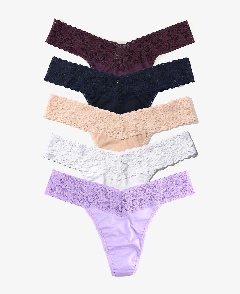 Hanky Panky Women's Original Rise 5 Pack Thong Underwear