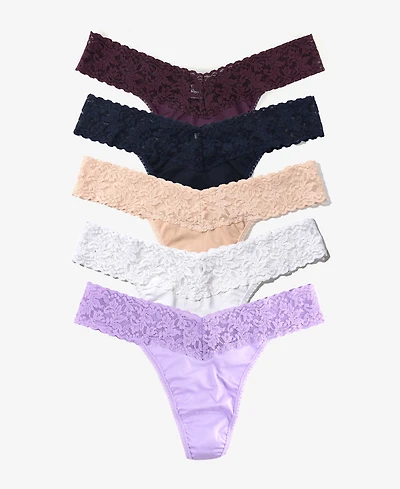 Hanky Panky Women's Original Rise 5 Pack Thong Underwear